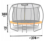 Батут Neo-Sport Premium 374 см з внутрішньою сіткою (NS-12C201) B_2066, фото 3