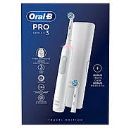 Електрична зубна щітка Braun Oral-B PRO3 3500 White з дорожнім футляром і двома насадками Sensitive clean, фото 6