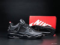 Nike Air Jordan 4 Retro чорні термо кросівки
