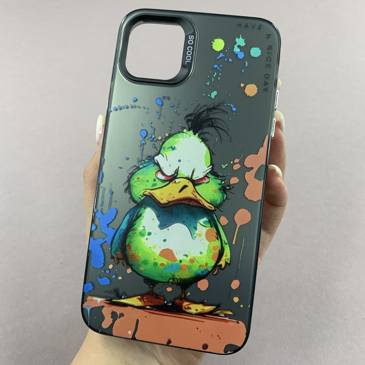 Чохол для Apple iPhone 11 Pro Max чохол з принтом качки на телефон айфон 11 про макс чорний x0w