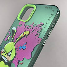 Чохол для Apple iPhone 11 Pro Max чохол з принтом зайця на телефон айфон 11 про макс зелений x0w, фото 3