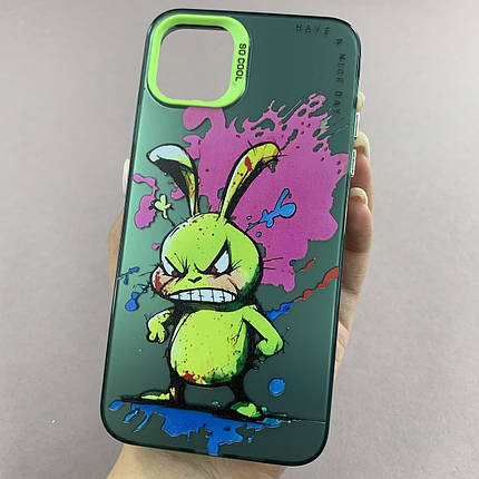 Чохол для Apple iPhone 11 Pro Max чохол з принтом зайця на телефон айфон 11 про макс зелений x0w, фото 1
