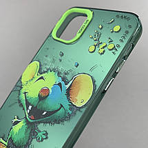 Чохол для Apple iPhone 11 Pro Max чохол з принтом мишки на телефон айфон 11 про макс зелений x0w, фото 3