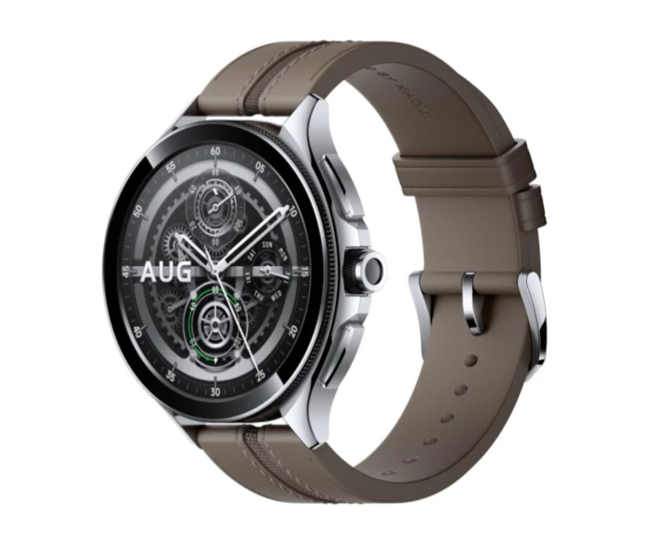 Смарт-годинник Xiaomi Watch 2 Pro Silver Case with Brown Leather Strap (BHR7216GL), фото 1