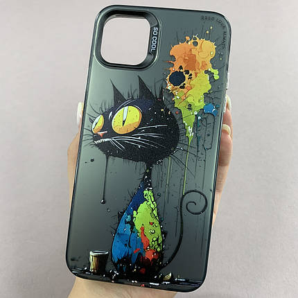 Чохол для Apple iPhone 11 Pro Max чохол з принтом котика на телефон айфон 11 про макс чорний x0w, фото 1