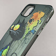 Чохол для Apple iPhone 11 Pro Max чохол з принтом котика на телефон айфон 11 про макс чорний x0w, фото 3