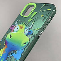 Чохол для Apple iPhone 11 Pro Max чохол з принтом корівки на телефон айфон 11 про макс зелений x0w, фото 3