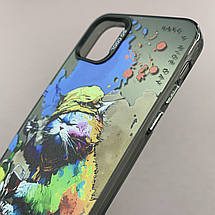 Чохол для Apple iPhone 11 Pro Max чохол з принтом кота на телефон айфон 11 про макс чорний x0w, фото 3