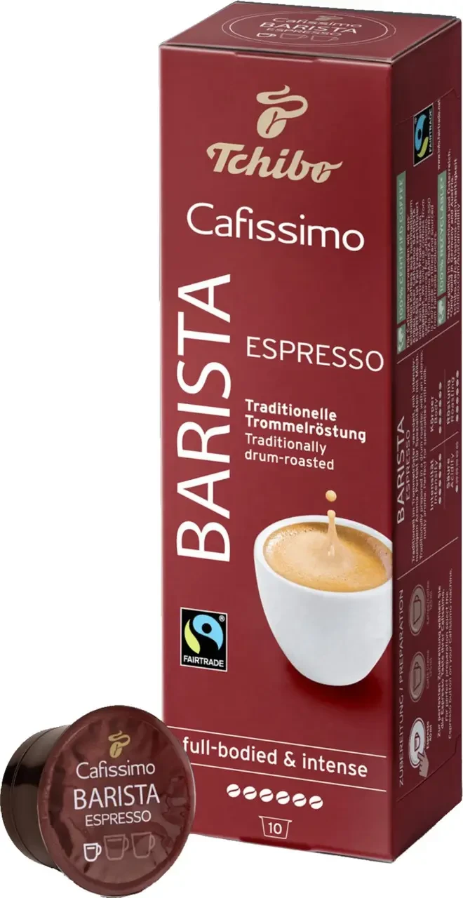 Кава в капсулах Tchibo Caffitaly Cafissimo Barista Espresso 10 шт Німеччина підбадьорлива кава еспресо