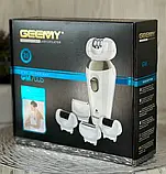 Епілятор Акумуляторний 5в1 Geemy GM-7005 Білий зі змінними насадками 2 швидкості, фото 3