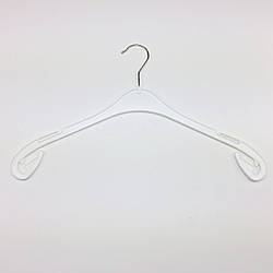 Плічка вішаки пластмасові W-X43 білого кольору, довжина 430 мм