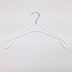 Плічка вішаки пластмасові W-X38 білого кольору, довжина 380 мм