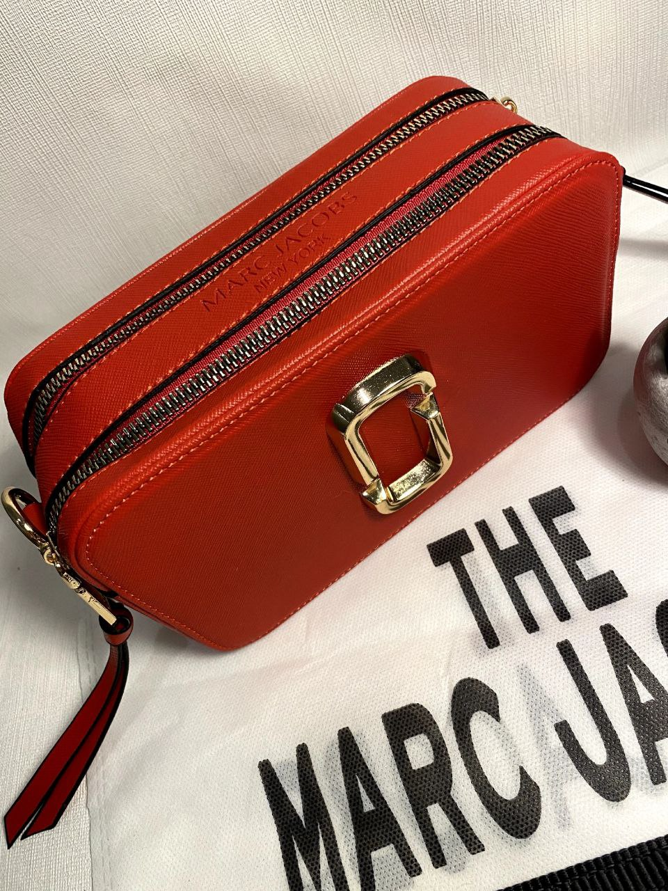 Жіноча сумка Marc Jacobs, тканинний ремінь, червона 21*13*8 см, 931250