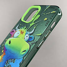 Чохол для Apple iPhone 11 Pro чохол з принтом корівки на телефон айфон 11 про зелений x0w, фото 3