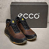 Черевики чоловічі зимові шкіряні на хутрі, спортивні повсякденні черевики Теплі коричневі Високі на зиму *124 brown*, фото 4