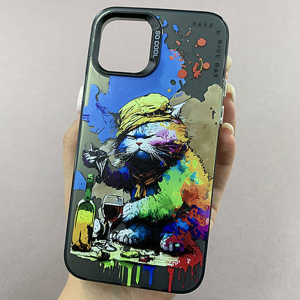 Чохол для Apple iPhone 11 Pro чохол з принтом кота на телефон айфон 11 про чорний x0w, фото 1