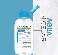 Bioderma Hydrabio H2O, зволожуючий міцелярний флюїд для демакіяжу зневодненої шкіри, з дозатором, 500 мл