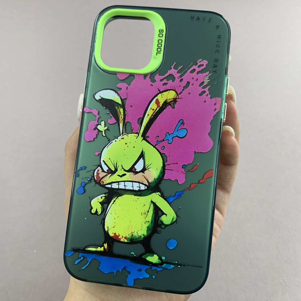 Чохол для Apple iPhone 11 Pro чохол з принтом зайця на телефон айфон 11 про зелений x0w