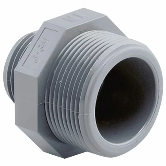 Ніпель перехідний ПВХ Hidroten 1002449, НР-НР, d1"-3/4"