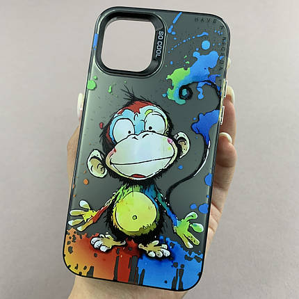 Чохол для Apple iPhone 11 Pro чохол з мавпочкою на телефон айфон 11 про чорний x0w, фото 1