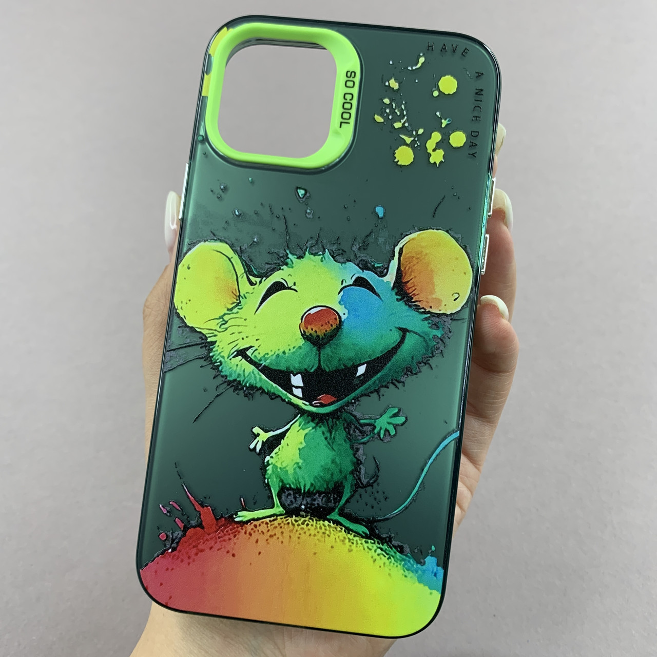 Чохол для Apple iPhone 11 Pro чохол з принтом мишки на телефон айфон 11 про зелений x0w