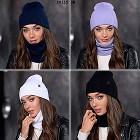 Набір шапка + баф на флісі зима 20115 ВШ
