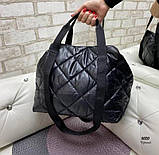 Жіноча сумка стьобана дута з плащової тканини, фото 2
