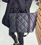 Жіноча сумка стьобана дута з плащової тканини, фото 5