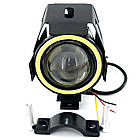 Фара LED лінза з обідком ангельське око додатковий квадроцикл мотоцикла, фото 2