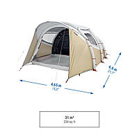 Палатка надувная Quechua Air Seconds F&B 5.2 для кемпинга Б/У