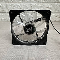 Вентилятор корпусний TrendSonic 120мм з синьою LED підсвіткою, фото 3