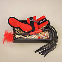 Подарунковий набір для еротичного зв'язування 6 предметів 12681 (червоний)