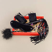 Подарунковий набір для еротичного зв'язування 6 предметів 12682 (чорний)