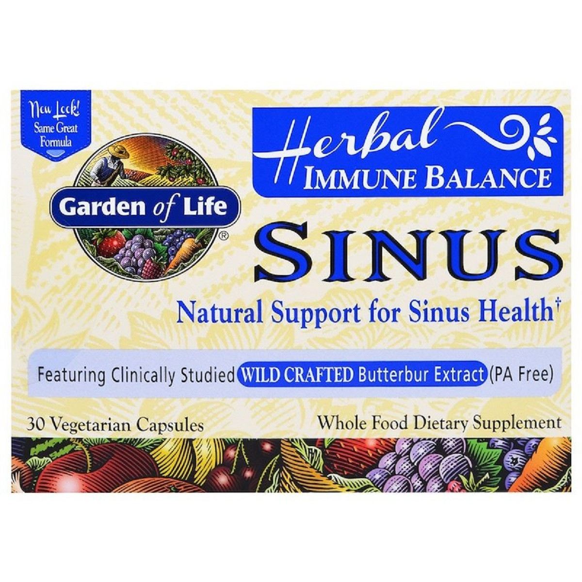 Травяной Комплекс для поддержки иммунитета, Herbal Immune Balance Sinus, Garden of Life, 30 вегетарианских - фото 1 - id-p2000851059
