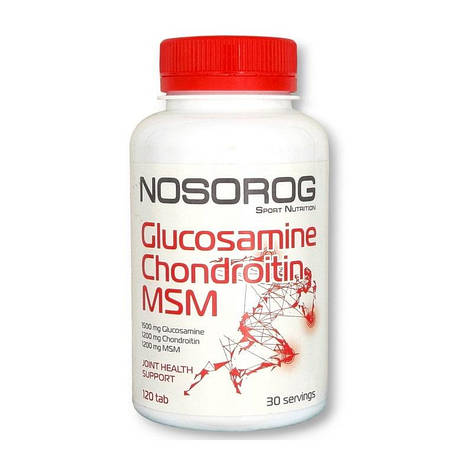 Хондропротектор NOSOROG Glucosamine Chondroitin MSM 120 tab, фото 1