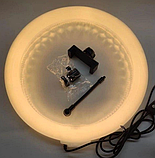 Кільцева лампа LED RGB 3D 33 см світлодіодна кольорова двостороння кристал дизайн, фото 8