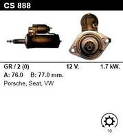 Стартер на PORSCHE 911 3.3 Turbo, 3.6, 3.8, 968 3.0, 3.0 AC, 0001110059, 96460410400