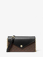 Женская сумка Michael Kors Small Logo Envelope Crossbody Bag (35S3GTVC5B) BROWN/BLK