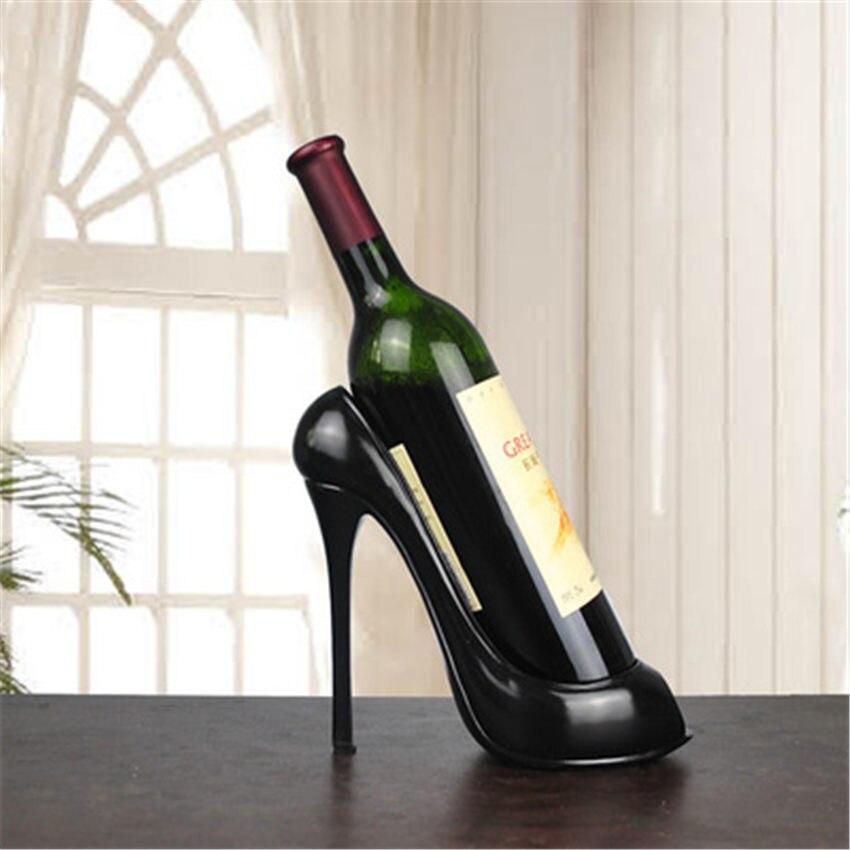 Черная подставка для бутылок Туфля. Подставка для алкоголя в виде туфли на высоком каблуке RESTEQ - фото 2 - id-p1927773226