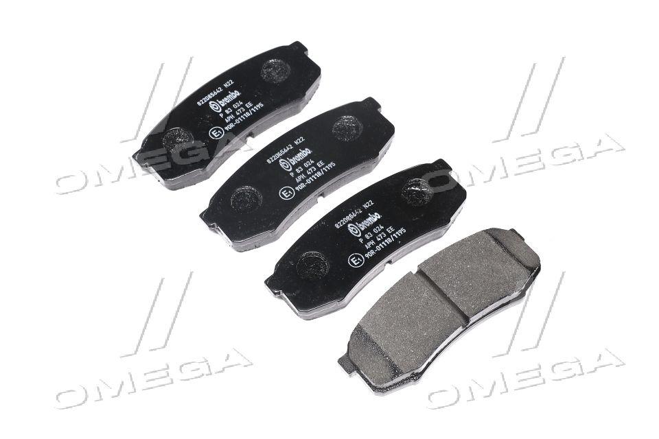 Колодка гальм. диск. TOYOTA LAND CRUISER задн. (вир-во BREMBO) P 83 024 UA59, фото 1