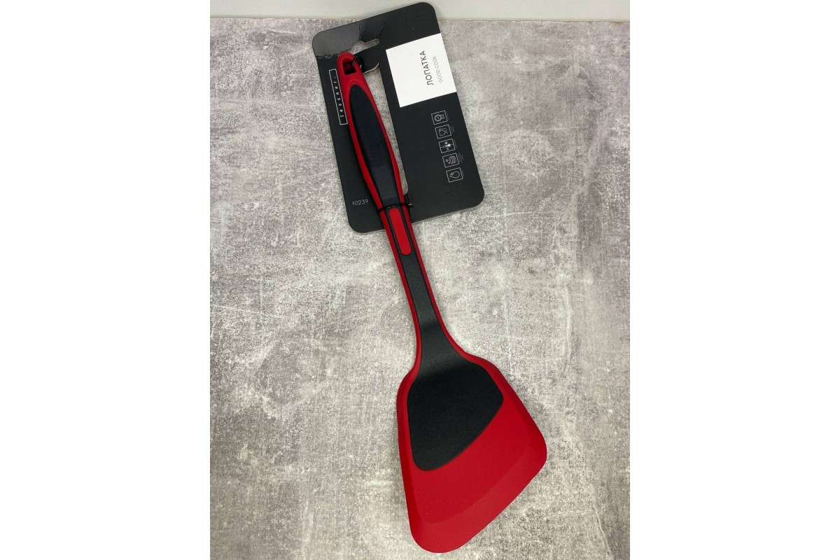 Лопатка нейлон з силіконовими вставками Good Cook 34см Lessner 10239, фото 1