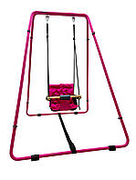 Гойдалка домашня підлогова для дітей "Take&Ride baby swing home" рожева.