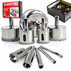 Кільцеві алмазні коронки 6-68мм 10 шт. Mar-Pol M22450