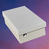 Картонна коробка для взуття 290х165х95 біла, фото 2