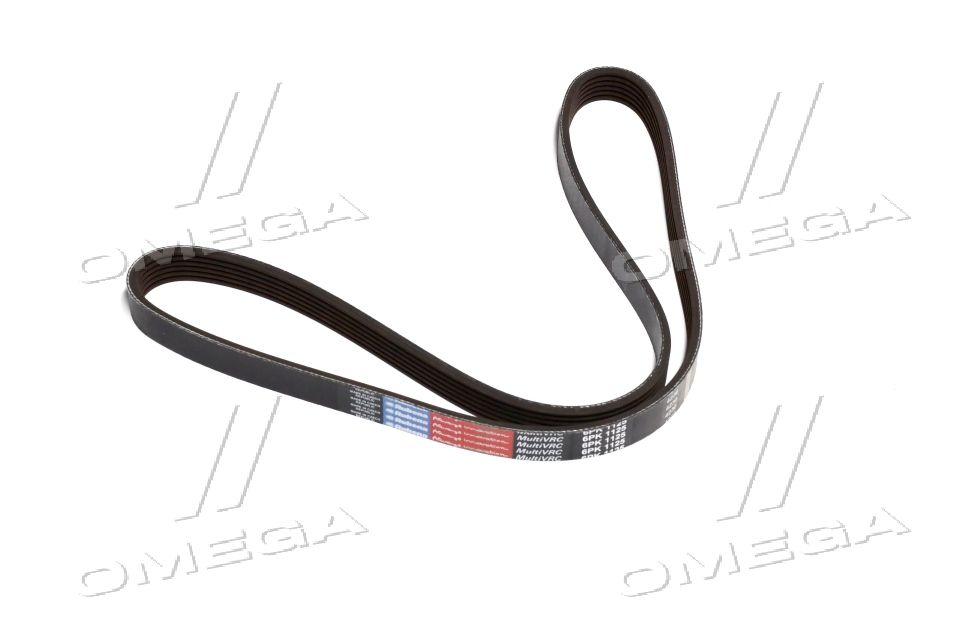 Реминь 1125 поликлиновий ВАЗ-2110,2112 (вир-во Rubena) 6PK1125 UA59, фото 1