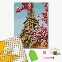 Бриллиантовая мозаика Весна в Париже 40х50 см