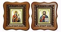 Ікони Вінчальна пара Спаситель і Богородиця Скоропослушниця у кіоті