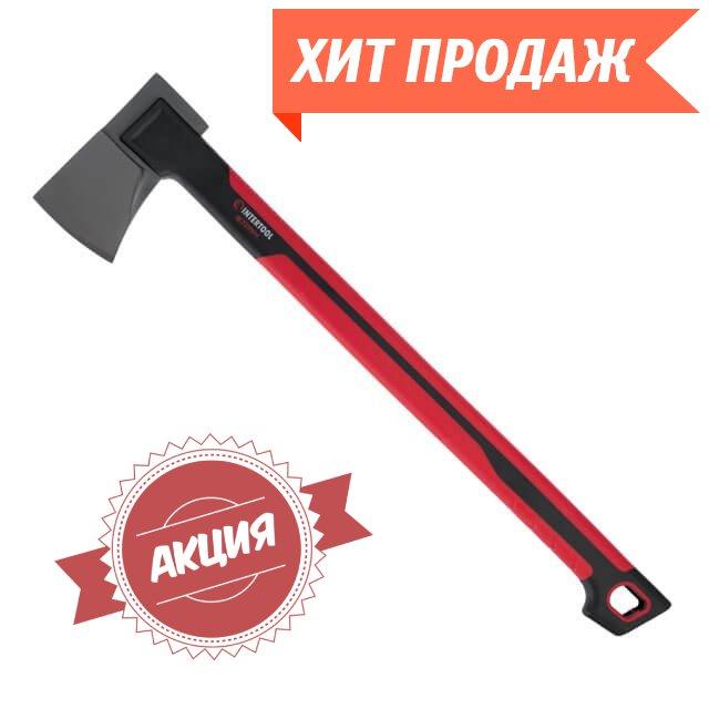 Сокира 1230 г, ручка з фібергласу, STORM ІНТЕРТУЛ HT-0293 (висолодка карбонова сталь)
