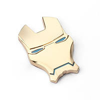Металева 3д наклейка Залізна людина RESTEQ 6×4 см. Залізна людина металевий стікер . 3D наклейка Iron Man