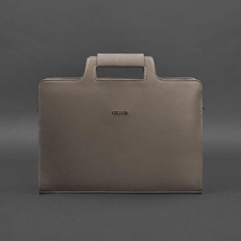 Женская кожаная сумка для ноутбука и документов BlankNote 15 Brown-Beige (BN-BAG-36-beige) - фото 9 - id-p2000085576